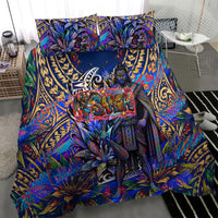 American Samoa Warrior Bedding Set Polynesian Fruit Bat Talofa Urban Graffiti Street Art TS04 - Polynesian Pride