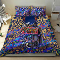 American Samoa Warrior Bedding Set Polynesian Fruit Bat Talofa Urban Graffiti Street Art TS04 - Polynesian Pride