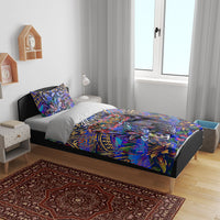 American Samoa Warrior Bedding Set Polynesian Fruit Bat Talofa Urban Graffiti Street Art TS04 - Polynesian Pride
