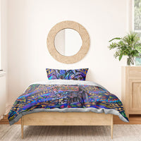 American Samoa Warrior Bedding Set Polynesian Fruit Bat Talofa Urban Graffiti Street Art TS04 - Polynesian Pride