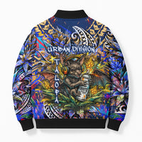 American Samoa Warrior Bomber Puffer Jacket Polynesian Fruit Bat Talofa Urban Graffiti Street Art TS04 - Polynesian Pride