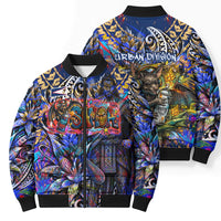 American Samoa Warrior Bomber Puffer Jacket Polynesian Fruit Bat Talofa Urban Graffiti Street Art TS04 - Polynesian Pride