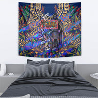 American Samoa Warrior Tapestry Polynesian Fruit Bat Talofa Urban Graffiti Street Art TS04 - Polynesian Pride