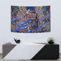 American Samoa Warrior Tapestry Polynesian Fruit Bat Talofa Urban Graffiti Street Art TS04 - Polynesian Pride