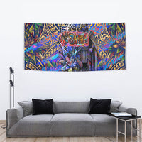 American Samoa Warrior Tapestry Polynesian Fruit Bat Talofa Urban Graffiti Street Art TS04 - Polynesian Pride