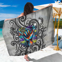 Chur Bro Shaka Sign Sarong New Zealand Koru Colorful Graffiti Splash