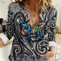 Chur Bro Shaka Sign Women Casual Shirt New Zealand Koru Colorful Graffiti Splash TS04 Female Multicolor - Polynesian Pride