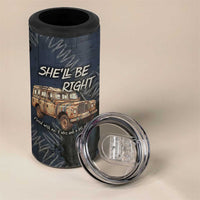 New Zealand She’ll Be Right 4 in 1 Can Cooler Tumbler NZ Slang No. 8 Wire Map Pattern
