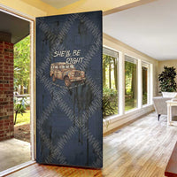 New Zealand She’ll Be Right Door Cover NZ Slang No. 8 Wire Map Pattern