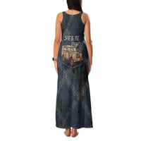 New Zealand She’ll Be Right Family Matching Tank Maxi Dress and Hawaiian Shirt NZ Slang No. 8 Wire Map Pattern TS04 - Polynesian Pride
