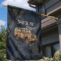 New Zealand She’ll Be Right Garden Flag NZ Slang No. 8 Wire Map Pattern