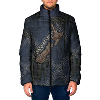 New Zealand She’ll Be Right Padded Jacket NZ Slang No. 8 Wire Map Pattern