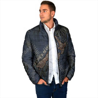 New Zealand She’ll Be Right Padded Jacket NZ Slang No. 8 Wire Map Pattern