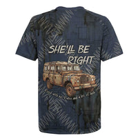 New Zealand She’ll Be Right Rugby Jersey NZ Slang No. 8 Wire Map Pattern