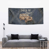 New Zealand She’ll Be Right Tapestry NZ Slang No. 8 Wire Map Pattern