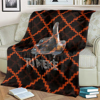 Tu Meke Maori New Zealand Slang Blanket with Glow Neon Step Style