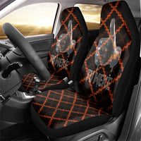 Tu Meke Maori New Zealand Slang Car Seat Cover with Glow Neon Step Style