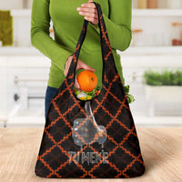 Tu Meke Maori New Zealand Slang Grocery Bag with Glow Neon Step Style