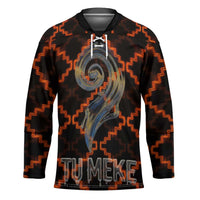 Tu Meke Maori New Zealand Slang Hockey Jersey with Glow Neon Step Style
