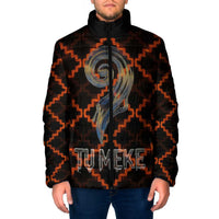 Tu Meke Maori New Zealand Slang Padded Jacket with Glow Neon Step Style