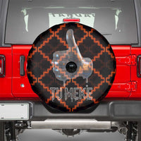 Tu Meke Maori New Zealand Slang Spare Tire Cover with Glow Neon Step Style