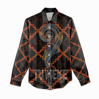 Tu Meke Maori New Zealand Slang Women Casual Shirt with Glow Neon Step Style TS04 - Polynesian Pride