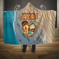 Kiwi Jandal Beach Life Hooded Blanket New Zealand Flip Flops Ocean Wave Surf Style