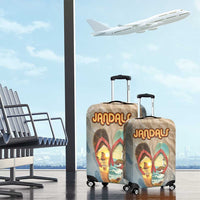 Kiwi Jandal Beach Life Luggage Cover New Zealand Flip Flops Ocean Wave Surf Style