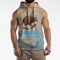 Kiwi Jandal Beach Life Sleeveless Hoodie New Zealand Flip Flops Ocean Wave Surf Style TS04 - Polynesian Pride