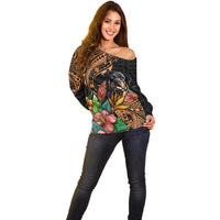 Polynesian Rottweiler Off Shoulder Sweater Polynesian Pattern And Rottweiler TS04 - Polynesian Pride
