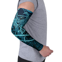 Chuuk Deep Into Truk Lagoon Arm Sleeves Polynesian Tribal Pattern Wreck Diving Teal Ship Art TS04 - Polynesian Pride