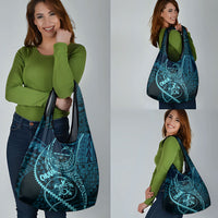 Chuuk Deep Into Truk Lagoon Grocery Bag Polynesian Tribal Pattern Wreck Diving Teal Ship Art TS04 - Polynesian Pride