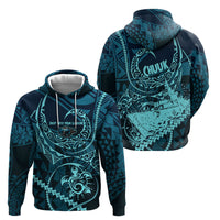 Chuuk Deep Into Truk Lagoon Hoodie Polynesian Tribal Pattern Wreck Diving Teal Ship Art TS04 - Polynesian Pride