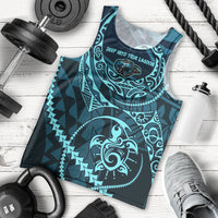 Chuuk Deep Into Truk Lagoon Men Tank Top Polynesian Tribal Pattern Wreck Diving Teal Ship Art TS04 - Polynesian Pride