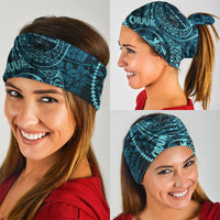 Chuuk Deep Into Truk Lagoon Neck Gaiter Polynesian Tribal Pattern Wreck Diving Teal Ship Art