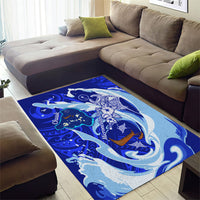 Chuuk Micronesian Roots Area Rug Polynesian Tribal Pattern Hibiscus Flower And Stingray Art TS04 - Polynesian Pride