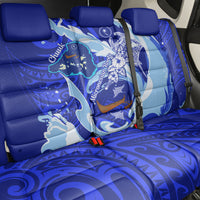 Chuuk Micronesian Roots Back Car Seat Cover Polynesian Tribal Pattern Hibiscus Flower And Stingray Art TS04 - Polynesian Pride
