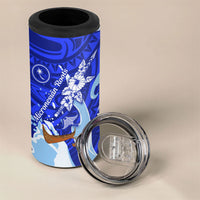 Chuuk Micronesian Roots 4 in 1 Can Cooler Tumbler Polynesian Tribal Pattern Hibiscus Flower And Stingray Art TS04 - Polynesian Pride
