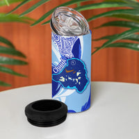 Chuuk Micronesian Roots 4 in 1 Can Cooler Tumbler Polynesian Tribal Pattern Hibiscus Flower And Stingray Art TS04 - Polynesian Pride