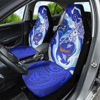 Chuuk Micronesian Roots Car Seat Cover Polynesian Tribal Pattern Hibiscus Flower And Stingray Art TS04 - Polynesian Pride