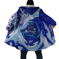 Chuuk Micronesian Roots Cloak Polynesian Tribal Pattern Hibiscus Flower And Stingray Art