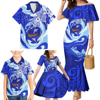 Chuuk Micronesian Roots Family Matching Mermaid Dress and Hawaiian Shirt Polynesian Tribal Pattern Hibiscus Flower And Stingray Art TS04 - Polynesian Pride