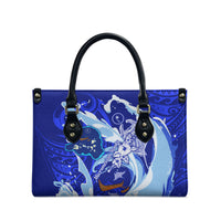 Chuuk Micronesian Roots Leather Bag Polynesian Tribal Pattern Hibiscus Flower And Stingray Art TS04 - Polynesian Pride