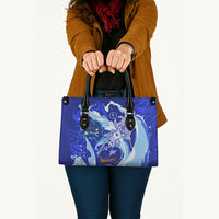 Chuuk Micronesian Roots Leather Bag Polynesian Tribal Pattern Hibiscus Flower And Stingray Art TS04 - Polynesian Pride