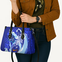 Chuuk Micronesian Roots Leather Bag Polynesian Tribal Pattern Hibiscus Flower And Stingray Art TS04 - Polynesian Pride