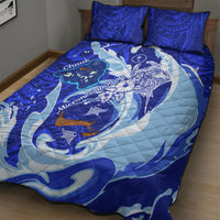 Chuuk Micronesian Roots Quilt Bed Set Polynesian Tribal Pattern Hibiscus Flower And Stingray Art TS04 - Polynesian Pride