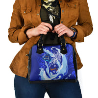 Chuuk Micronesian Roots Shoulder Handbag Polynesian Tribal Pattern Hibiscus Flower And Stingray Art TS04 - Polynesian Pride
