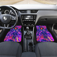 Chuuk Tropical Sunset Coordinates Car Mats Neon Graffiti Polynesian Tribal