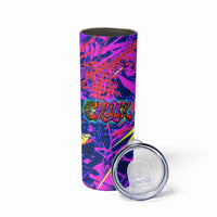 Chuuk Tropical Sunset Coordinates Skinny Tumbler Neon Graffiti Polynesian Tribal TS04 - Polynesian Pride