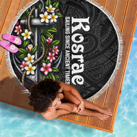 Kosrae Nautical Heritage Beach Blanket Polynesian Tribal Anchor With Plumeria Tropical Art TS04 - Polynesian Pride